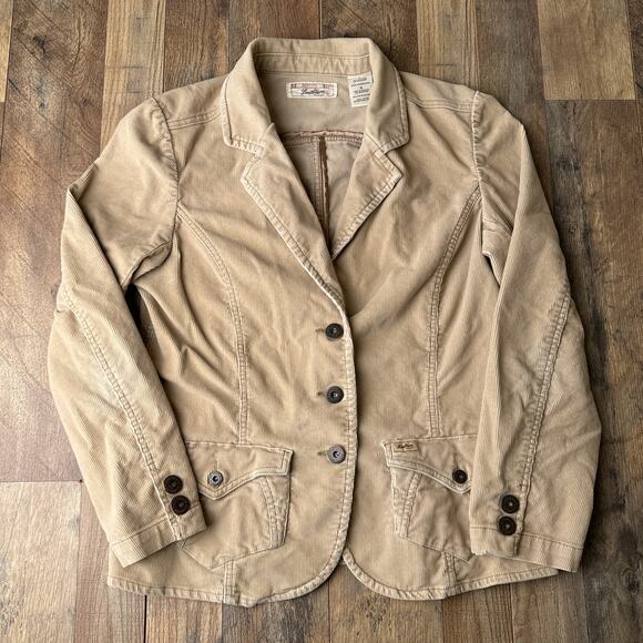 Levi's Corduroy Jacket Women's Size Large Beige Western Cowboy Buttons Down 5478 - Picture 1 of 11